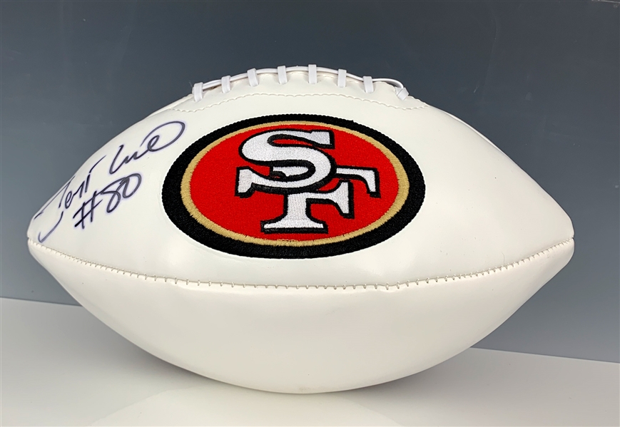 Jerry Rice “#80” Signed San Francisco 49ers Commemorative Super Bowl Champions Football (BAS)