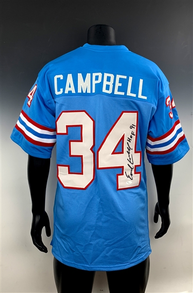 Earl Campbell “HOF 91” Signed Houston Oilers Jersey (BAS)