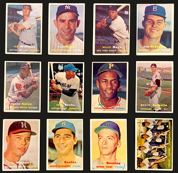 1957 Topps Baseball Near Set (378/407)