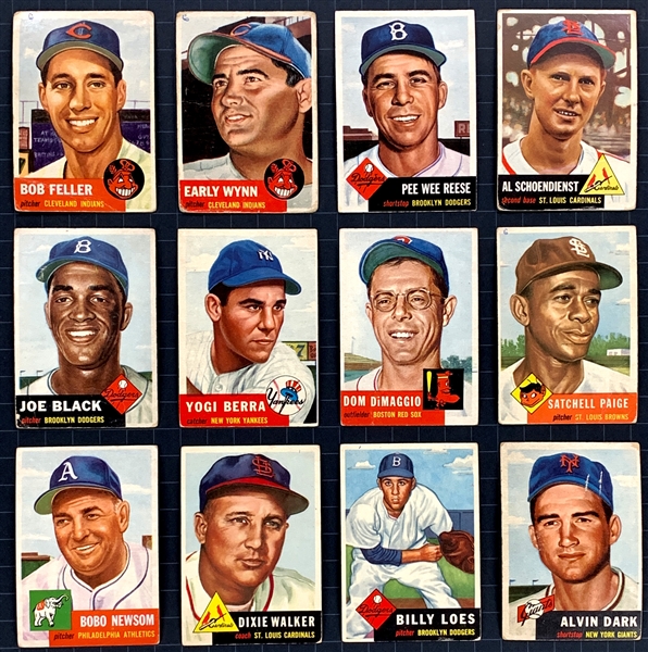1953 Topps Baseball Partial Set (96/274) Including Satchell Paige, HOFers and High Numbers