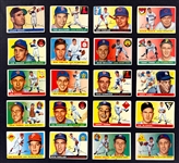1955 Topps Baseball Partial Set (116/208) Including Ted Williams and Hank Aaron