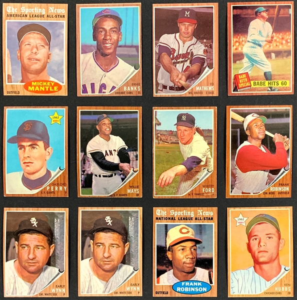 1962 Topps Collection (99) Including Mantle, Robinson, Mays and Others