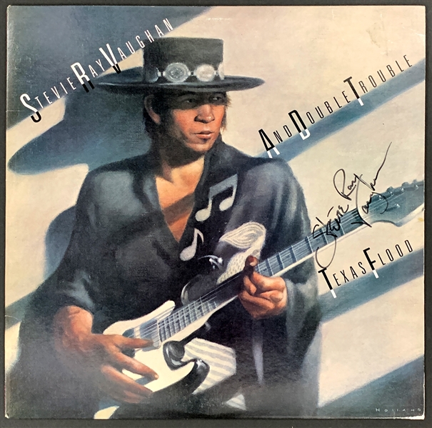 Stevie Ray Vaughn Signed 1983 LP <em>Texas Flood</em> (BAS)