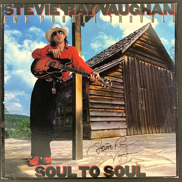 Stevie Ray Vaughn Signed 1985 LP <em>Soul to Soul</em> (BAS)