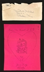 Rarely Seen 1963 Elvis Presley Fan Valentine Letter and Original Mailing Envelope