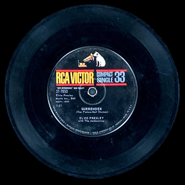 1961 Elvis Presley Compact 33 Single of “ Surrender” / “Lonely Man” - Vinyl Only 