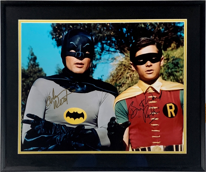 Adam West and Burt Ward Signed 16 x 20 Photo – Batman and Robin (with Original Autograph Show Coupons) 