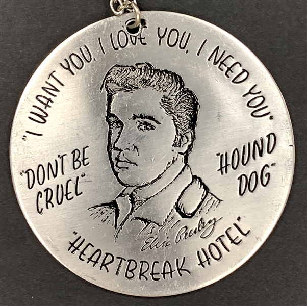 1971 Elvis Presley Large Medallion Necklace – Sold During Las Vegas Summer Festivals
