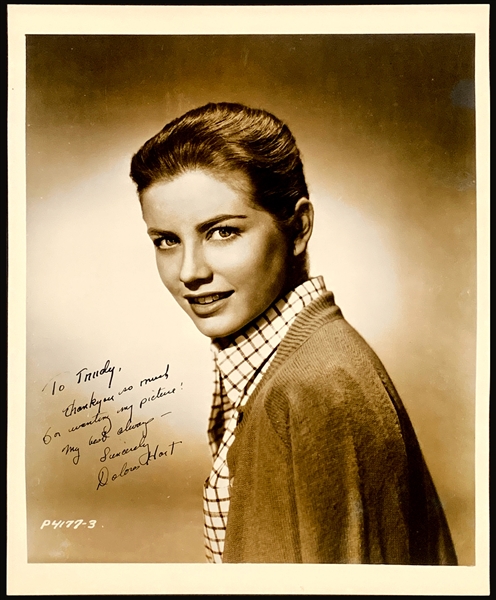 Elvis Presleys <em>Loving You</em> Co-Star Dolores Hart Signed and Inscribed Publicity Photo and Letter Signed Later AS A NUN! 