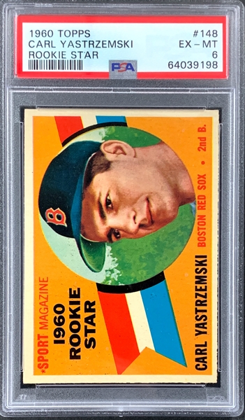 1960 Topps #148 Carl Yastremski Rookie Star – PSA EX-MT 6