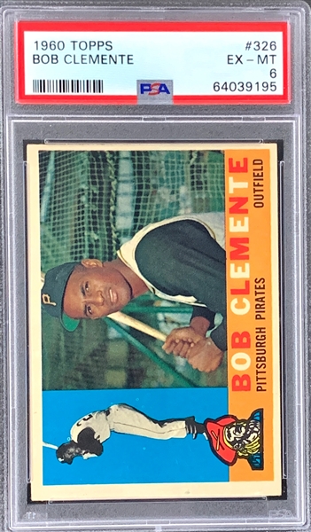 1960 Topps #326 Bob Clemente – PSA EX-MT 6
