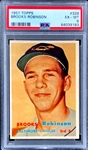 1957 Topps #328 Brooks Robinson Rookie Card – PSA EX-MT 6