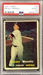 1957 Topps #95 Mickey Mantle – PSA GD+ 2.5