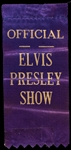 1957 “OFFICIAL ELVIS PRESLEY SHOW” Mississippi-Alabama Fair & Dairy Show Backstage Ribbon – From The Tommy Young Collection* 