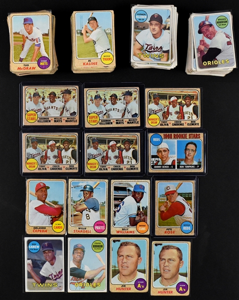 1968-1970 Topps Baseball Collection (1,298) Including Many Hall of Famers