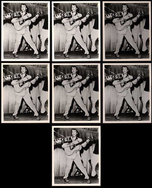 Group of Seven 1956 Elvis Presley Promotional Photos – The “Tonsils” Photo