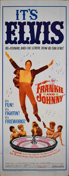 1966 <em>Frankie and Johnny</em> Insert Movie Poster – Starring Elvis Presley