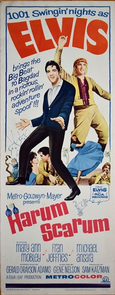 1965 <em>Harum Scarum</em> Insert Movie Poster – Starring Elvis Presley