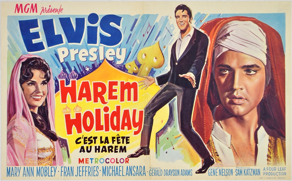 1965 <em>Harum Scarum (Harum Holiday)</em> Belgian Movie Poster – Starring Elvis Presley