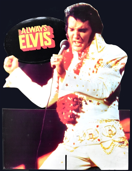 1978 RCA Record Store “Always Elvis” Diecut Record Rack Backer Pair – Both Sizes – Unused! (2 Pieces)
