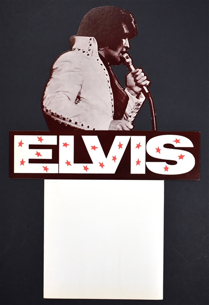 Elvis Presley Record Rack Backer Store Display Promoting his 1971 LP <em>I Got Lucky</em> - High Grade Example
