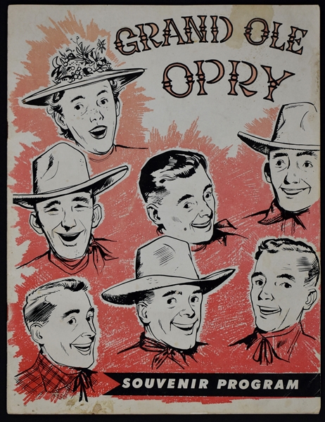 Lot Detail - 1955 Grand Ole Opry Souvenir Concert Program Featuring ...