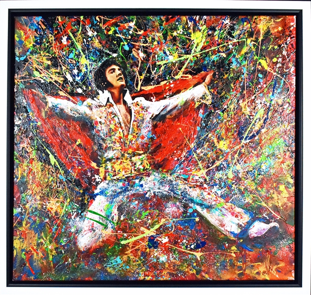 Original Original Painting of Elvis Presley by Noted Artist Murray Henderson