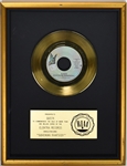 RIAA Gold Record Award for Queens 1975 Single “Bohemian Rhapsody” - “To Queen” - Certified in 1976