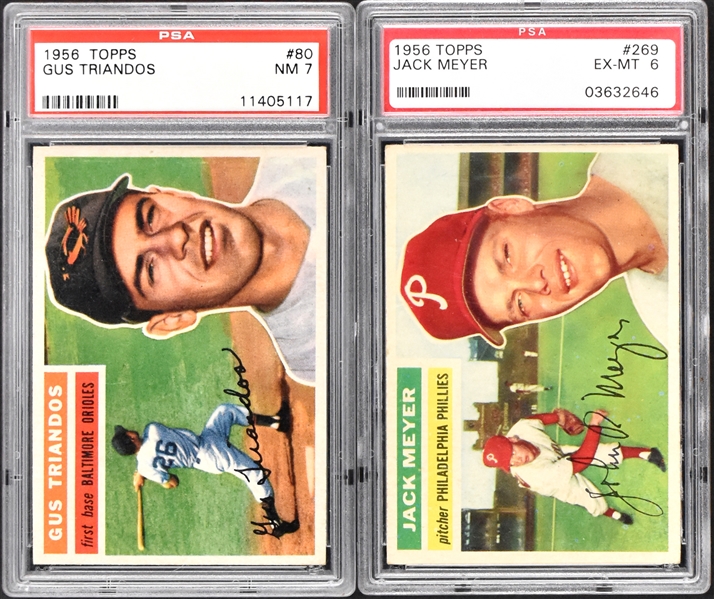 1952-56 Topps and Bowman Shoebox Collection of 318 Incl. Many Hall of Famers