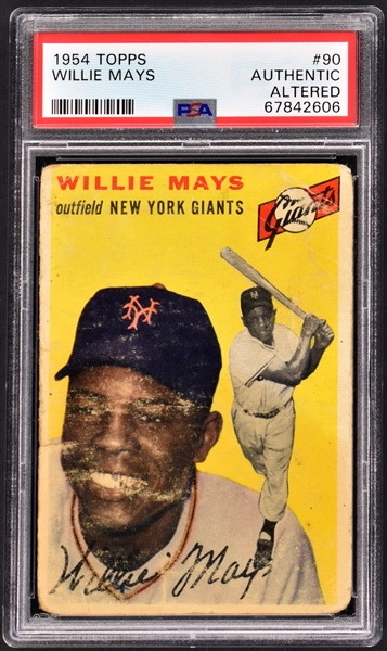 1954 Topps #90 Willie Mays – PSA AUTHENTIC