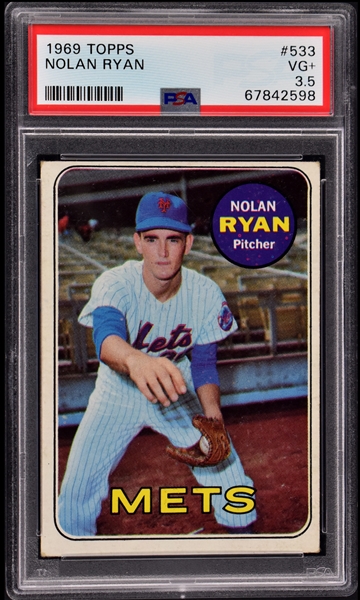1969 Topps #533 Nolan Ryan – PSA VG+ 3.5