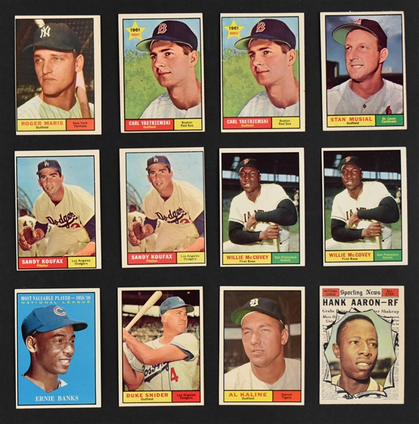 1961 Topps Baseball Hoard (917) Including Many HOFers