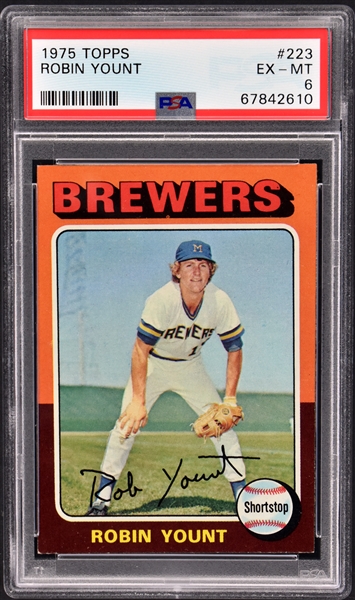 1975 Topps #223 Robin Yount Rookie Card – PSA EX-MT 6