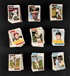 1974 and 1975 Topps Baseball Common Hoard of More Than 2,500 Cards!