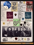 Chicago Band-Signed Photo (All Eight Members), Stage-Used Set Lists (2), Guitar Picks (8) and “WORKING CREW” Backstage Passes (6)