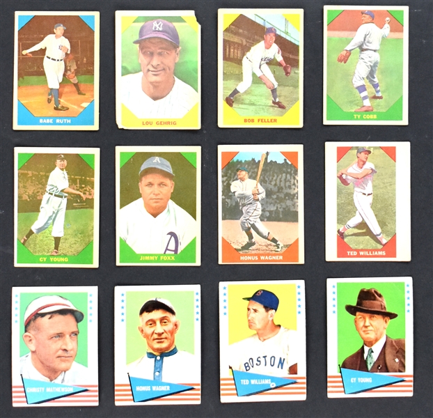 1960 Fleer Partial Set (40/79) and 1961 Fleer Baseball Greats Partial Set (69/154) with Some Duplication