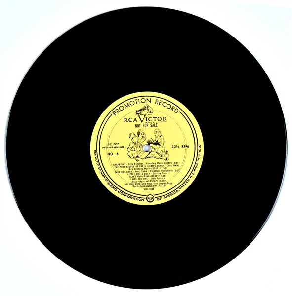1956 RCA Victor Promotion Record <em>EZ Pop Programming No. 6</em> Featuring Elvis Presley’s “I Was the One”