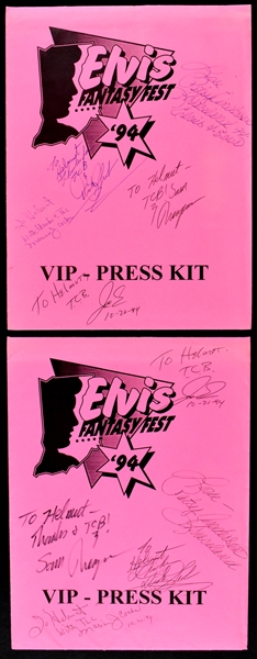 1994 “Elvis Fantasy Fest” Press Kits (2) Signed By Joe Esposito, Sam Thompson, Dick Grob and Others!