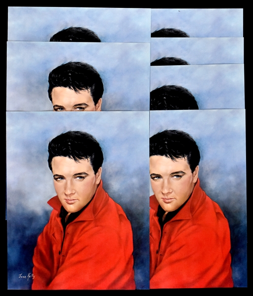 1964 Elvis Presley by June Kelly Promotional Poster Group of Seven High Grade Examples