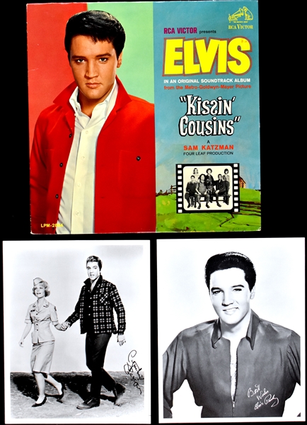 1964 Elvis Presley Soundtrack LP <em>Kissin Cousins</em> (LPM-2894) Incl. Photo Signed by Co-Star Cynthia Pepper and Orig. LP Promo Photo 