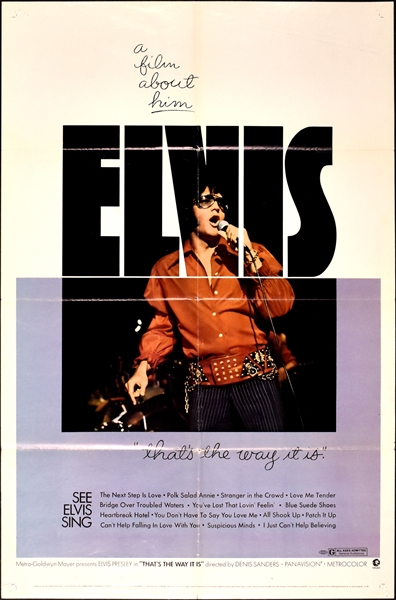 1971 <em>Elvis: Thats The Way It Is</em> One Sheet Movie Poster – Starring Elvis Presley
