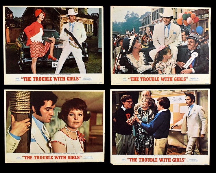 1969  <em>The Trouble with Girls (and how to get into it)</em> Complete Set of 8 Lobby Cards – Starring Elvis Presley