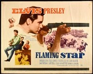 1960 <em>Flaming Star</em> Half Sheet Movie Poster – Starring Elvis Presley