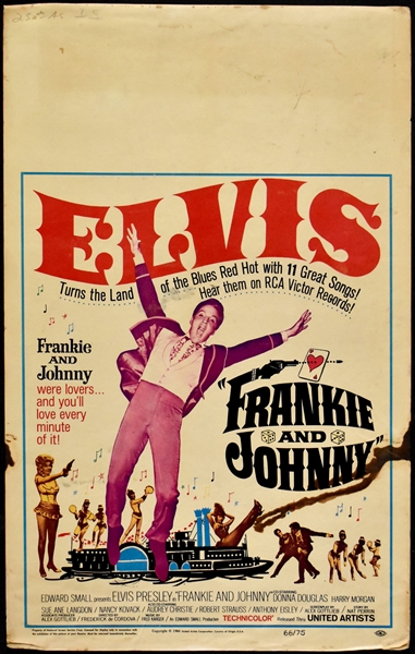 1966 <em>Frankie and Johnny</em> Window Card Movie Poster – Starring Elvis Presley
