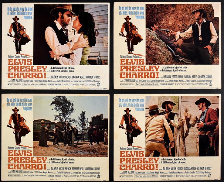 1969 <em>Charro!</em> Complete Set of 8 Lobby Cards – Starring Elvis Presley