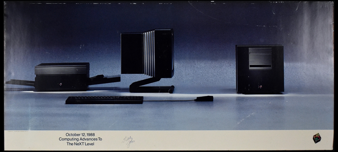 1988 Steve Jobs Signed NeXT Computer Poster (BAS)