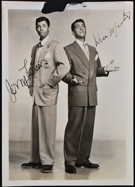 1950s Dean Martin and Jerry Lewis Vintage-Signed Photo (BAS) 