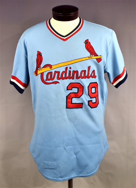 1979 Jerry Mumphrey St. Louis Cardinals Game Used Jersey and St. Louis Cardinals Model “K48” Team Index Bat