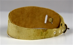 Elvis Presley Owned "EP" Monogrammed Leather Wrist/Bicep Strap Given to Superfan Gary Pepper