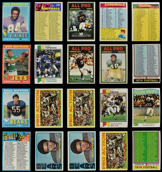 1971-1975 Topps Football Shoebox Collection of 679